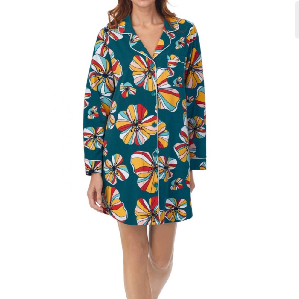 Bed Head Pajamas Giselle Long Sleeved Sleep Shirt Size L